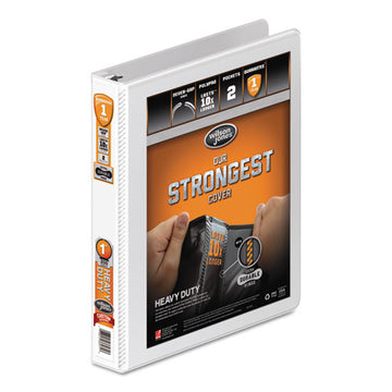 Wilson Jones® Heavy-duty Round Ring View Binder With Extra-durable Hinge, 3 Rings, 1" Capacity, 11 X 8.5, White freeshipping - TVN Wholesale